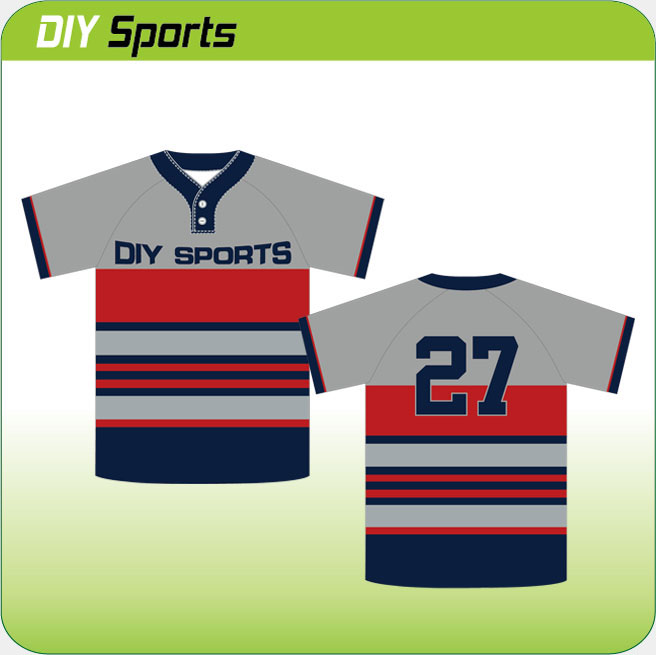      2 button men's baseball jerseys 6
