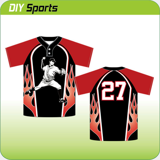      2 button men's baseball jerseys 9